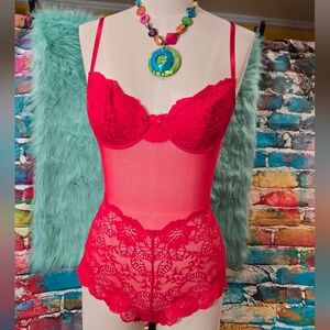 Victoria's Red Secret Lace Teddy Size 34C
